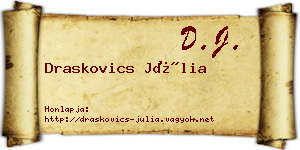 Draskovics Júlia névjegykártya