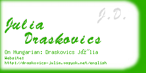 julia draskovics business card